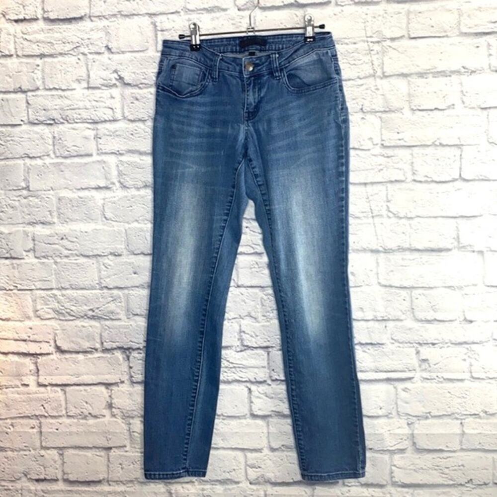 Max Studio Jeans Womens Size 6 Medium Wash Mid Rise Skinny Ankle Jeans - Picture 3 of 15